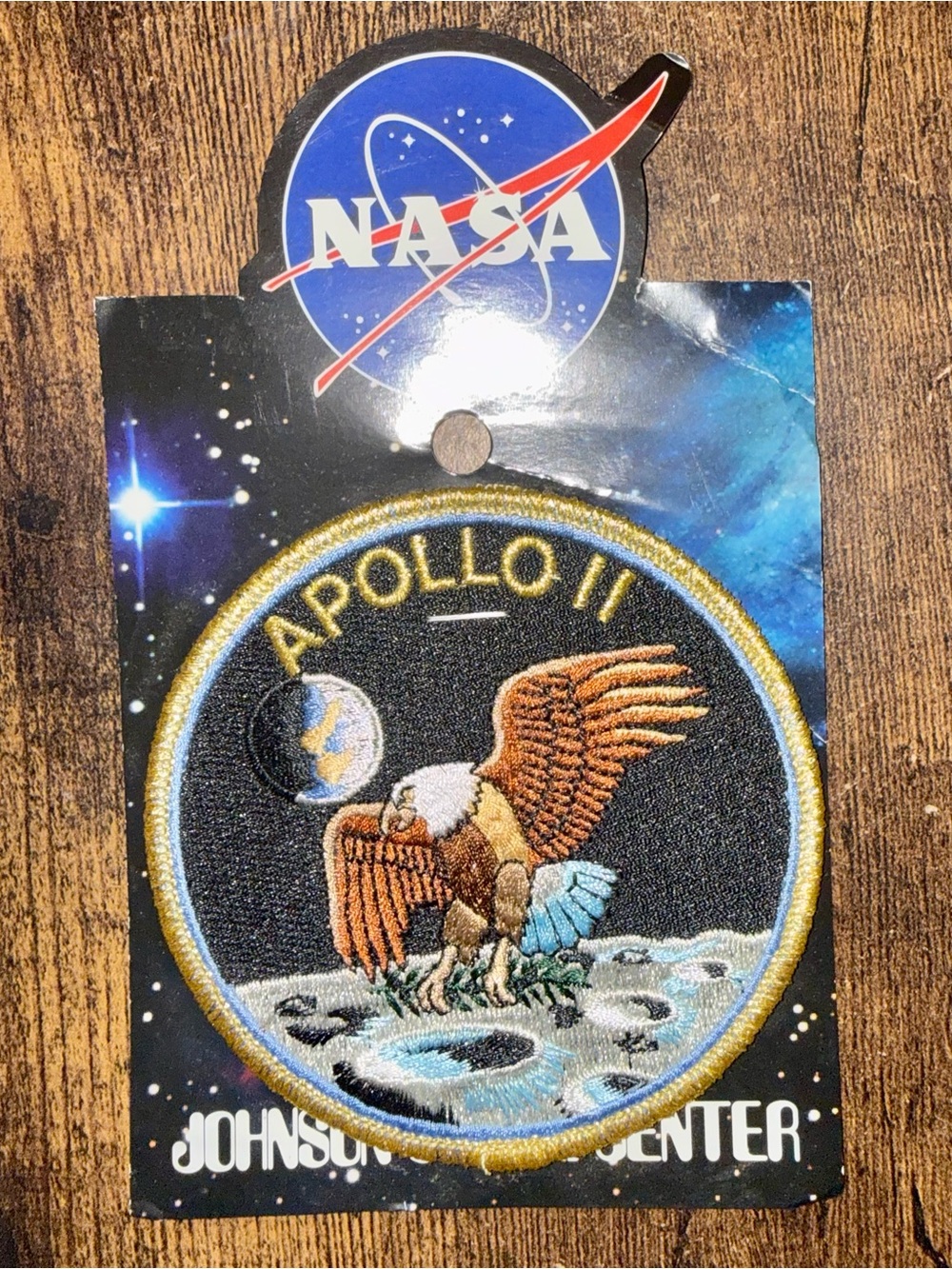 NASA Apollo II Embroidered Patch - Black and Gold Accent